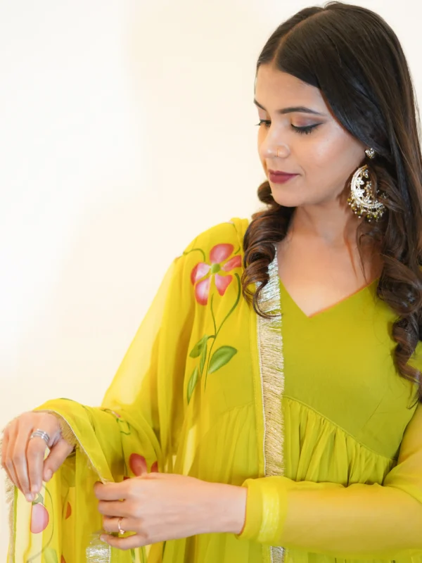 PERSIAN LIME GEORGETTE SUIT SET