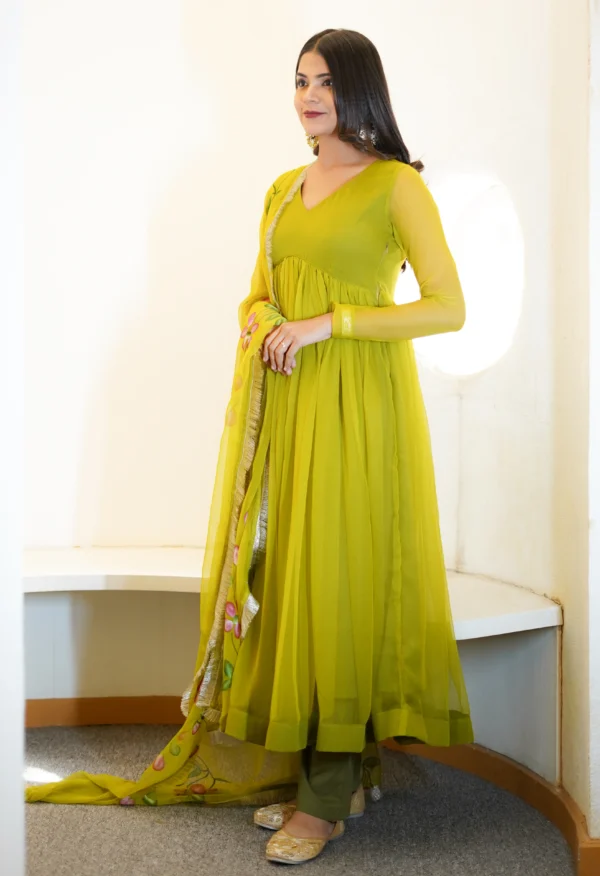 PERSIAN LIME GEORGETTE SUIT SET