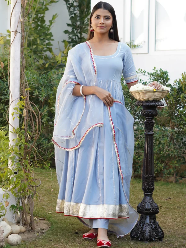 MEERA COTTON ANARKALI SUIT SET